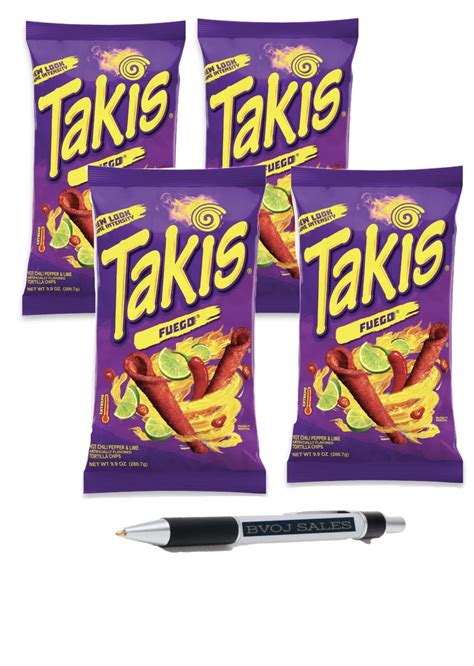 Buy Takis Fuego Hot Chili Pepper Lime Flavored Corn Snacks Oz