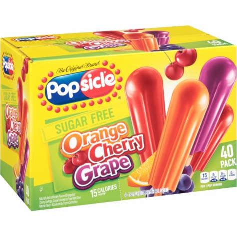 Popsicle Orange Cherry Grape Ice Pops 40 Ct Ralphs