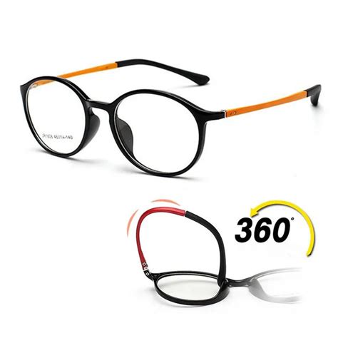 vintage oval tr90 flexible eyeglass frames full rim myopia rx able men women unisex lightweight