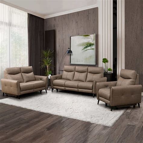 Abbyson Living Reclining Leather Sofa Baci Living Room