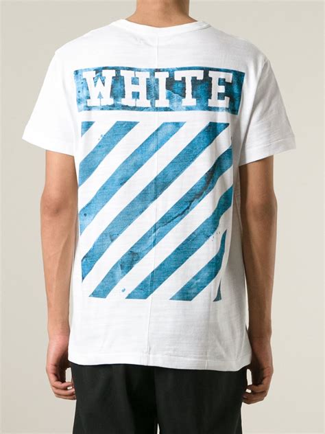 Lyst Off White Co Virgil Abloh Wave Print T Shirt In