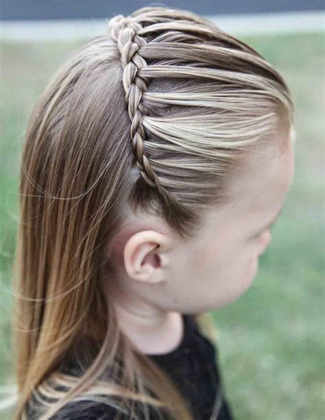 Best Front Hair Braided Hairstyle Half Up Half Down Little Girls