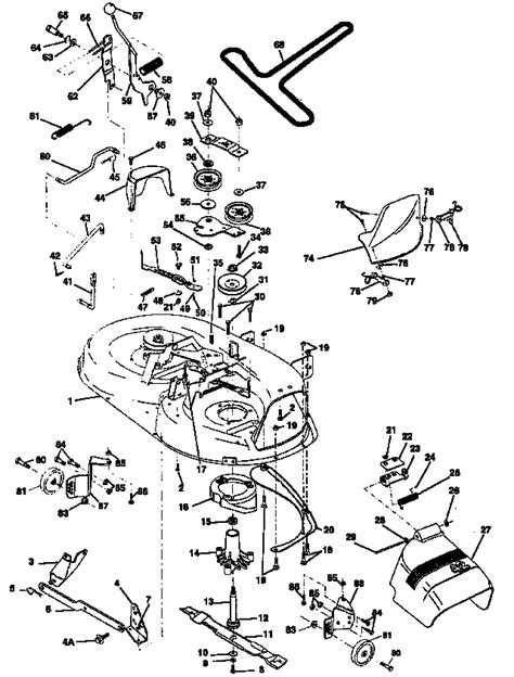 42 Mower Deck Diagram And Parts List For Model 917257640 Craftsman Parts