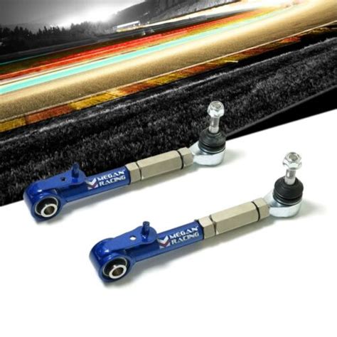 Megan Racing Blue Adjustable Rear Toe Control Arms For Subaru Wrx