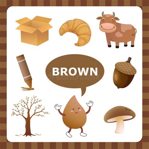 Brown Color Stock Vector Image 55186577