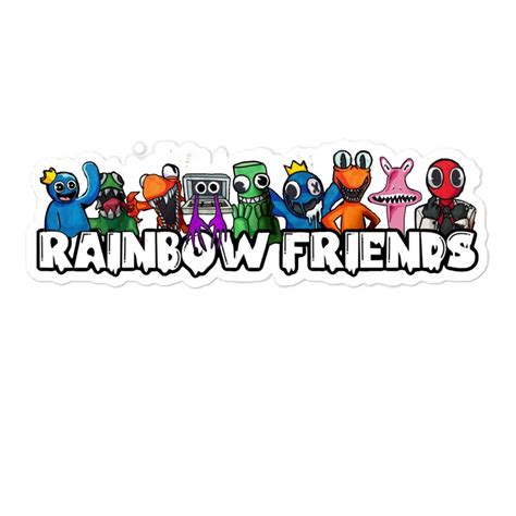 Rainbow Friends Sticker Roblox Rainbow Friends Sticker Etsy Rainbow