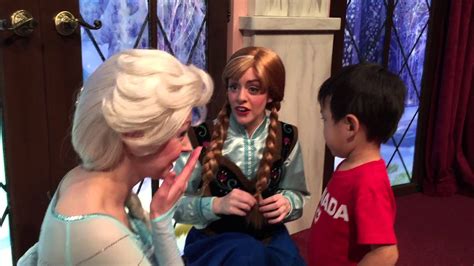 Disneyland Meeting Queen Elsa And Anna YouTube