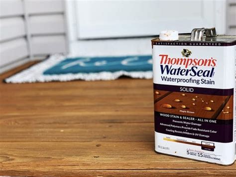This year i decided to use the 10% stain. Front Porch Update, Thompson's Water Seal Review + Use ...