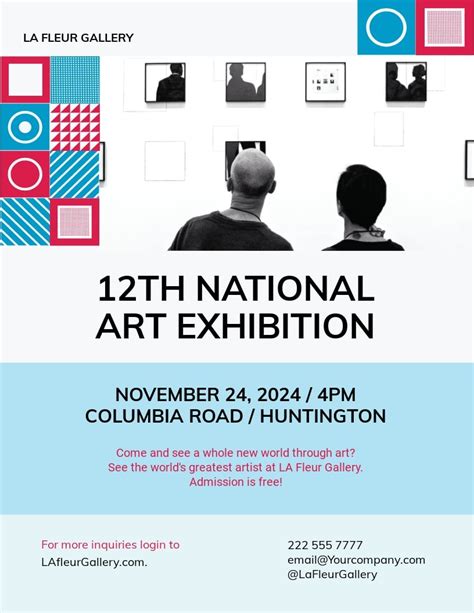 Free Art Show Exhibition Flyer Template Illustrator Indesign Word