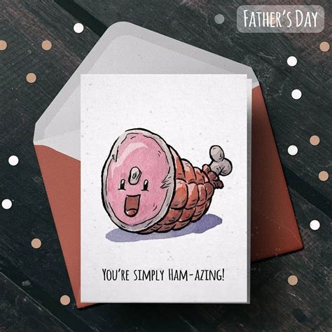 Youre Simply Ham Azing Greeting Card For Fathers Etsy Canada