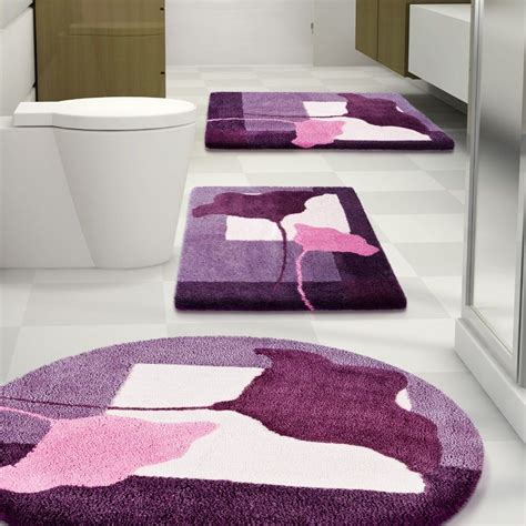 Dark Purple Bathroom Rug Com Rug Set Bathroom Rug Sets Purple