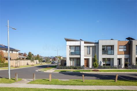 Residential Townhouses In An Australian Suburb Melbourne Vic