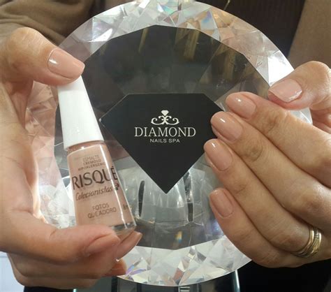 Diamond Nails Spa Unhas Diamante Esmalte Risque Diamond