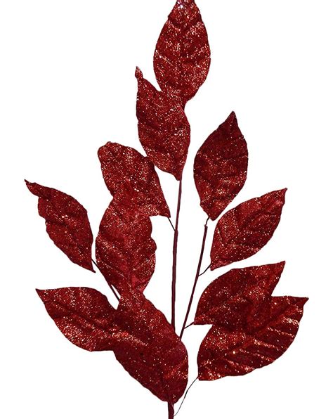 Red Glitter Leaf Stem Uk Uk