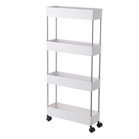 ankishi 3 tier 4 tier slim storage cart mobile shelving unit organizer slide out storage rolling