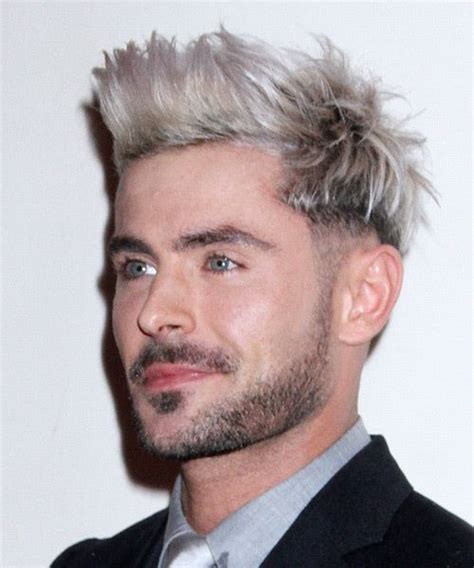 Zac efron with blonde hair. Zac Efron Short Straight Light Blonde and Black Two-Tone ...