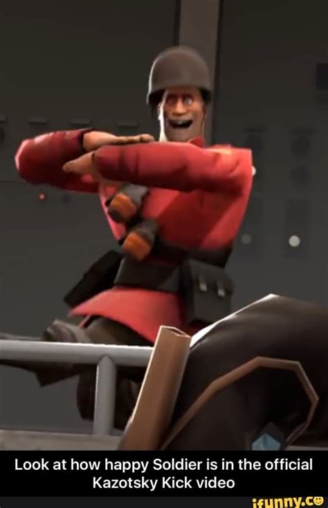 Look At How Happy Soldier Is In The Official Kazotsky Kick Video Look