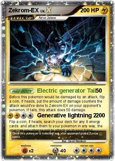 Pokémon Zekrom Ex 41 41 Electric Generator Tail My Pokemon Card