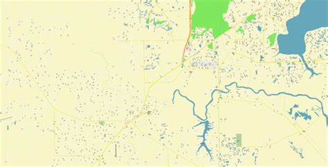 Jacksonville Florida Us City Vector Map Exact High Detailed Urban Plan