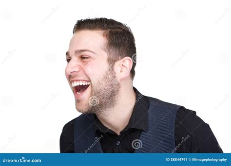 Handsome Young Man Laughing Stock Image Image Of Background Carefree