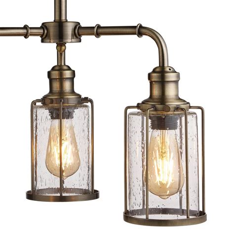 An important message from the brass light gallery family. Industrial Pipe - 3 Light Feature Ceiling Light - Antique ...