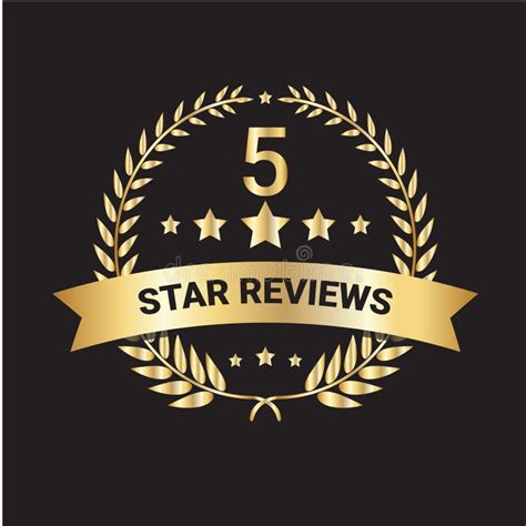 5 Star Review Vector Badges Star Reviews Logo Icon And Badges 5 Star