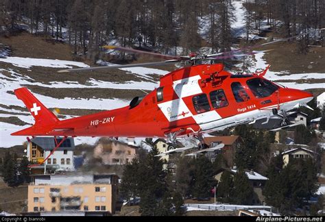 Rega Swiss Air Ambulance Hb Zry Aircraft At Samedan Engadin Photo
