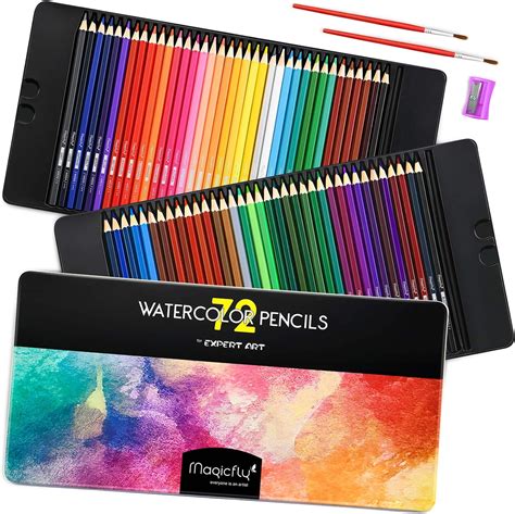 Magicfly Water Color Pencil Set 72 Professional Colored Pencils Set