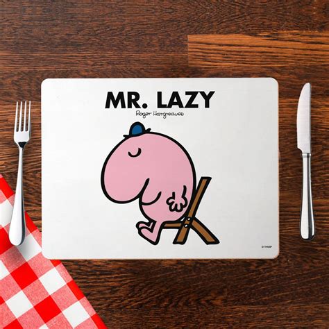 Personalised Mr Lazy Cork Placemat