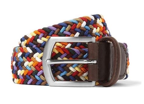 Multi Color Woven Stretch Woven Belt Mens Designer Belts Leather
