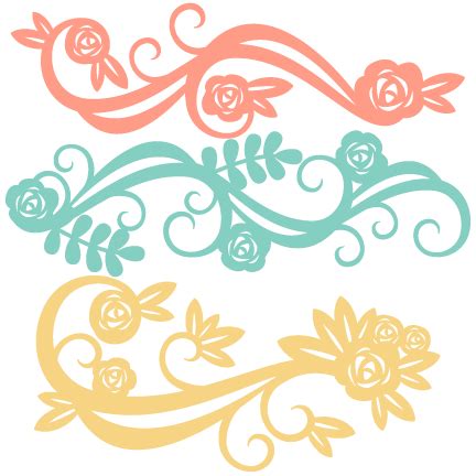 Download Flower Flourishes SVG scrapbook cut file cute clipart ...