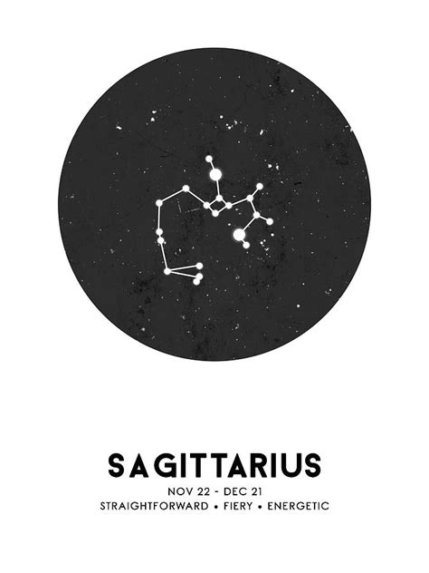 Sagittarius Print Zodiac Signs Print Zodiac Posters Sagittarius
