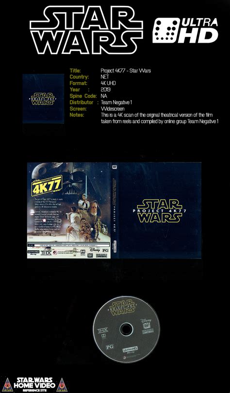 Star Wars Home Video Project 4k77 Bootleg 4kuhd 4k Scan Of