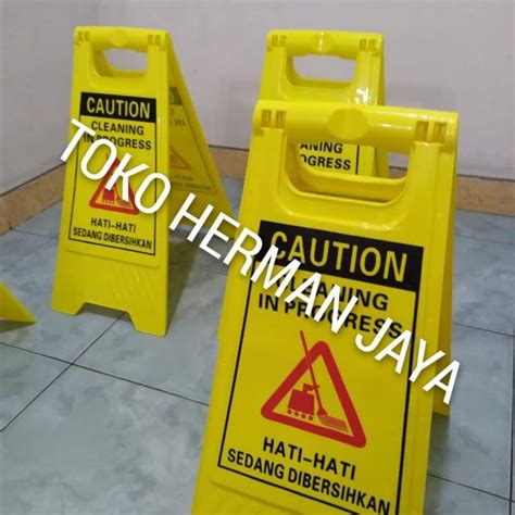 Jual Obral Papan Warning Sign Wet Floor Sign Peringatan Lantai Basah