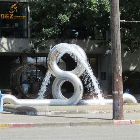 Metal Water Fountain Sculpture Diy Letter 8 Fountain Sculpture Dzm 377
