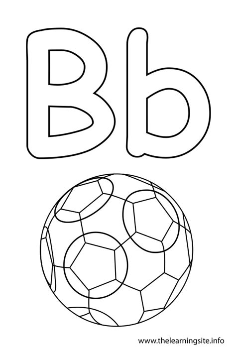 Printable Alphabet Coloring Letter B Coloring Pages