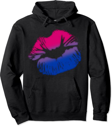 bisexual pride big kissing lips pullover hoodie amazon de bekleidung