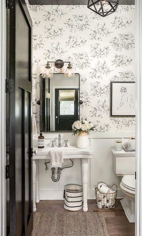 Chicago Toile Wallpaper Black And White With Undermount Bathroom Sinks