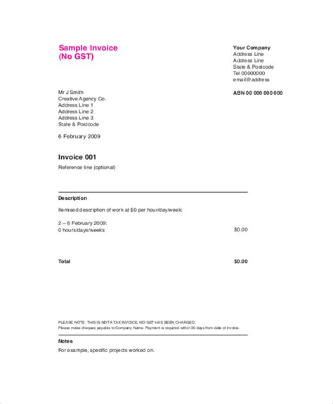 8 Sample Freelance Invoice Templates In Pdf Ms Word