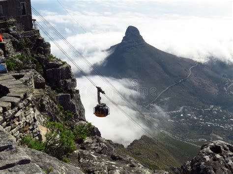 The Table Mountain Cable Car In Cape Town Stock Photo Image Of