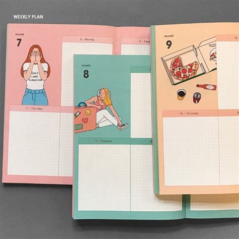 Design Comma B 2019 Today Illustration Dated Weekly Diary Planner