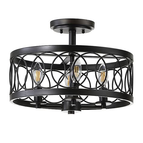 Fixture type / ceiling flush mount. Jonathan Y Sylvain 4-Light Flush-Mount Ceiling Fixture in ...