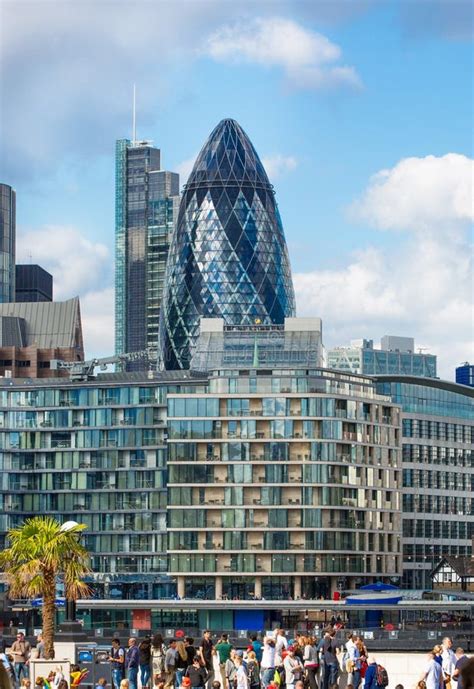 London Modern English Architecture Gherkin Building Glass Texture