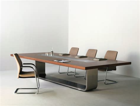 This Modern Conference Room Table Shown In A Bent Steel Flowing Base