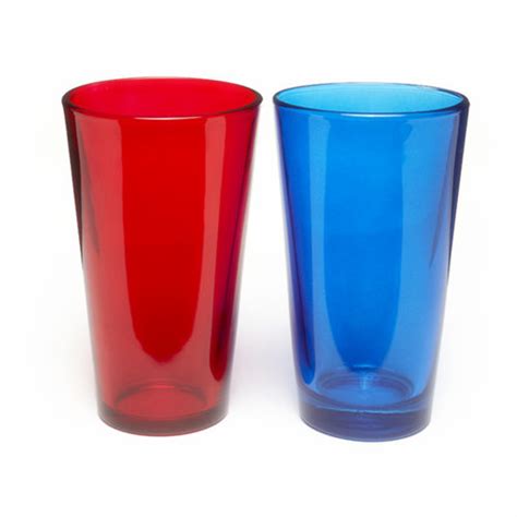 Gradient Colored Based Pint Glass With Inside Pattern 16oz 453ml Its Glassware Specialist