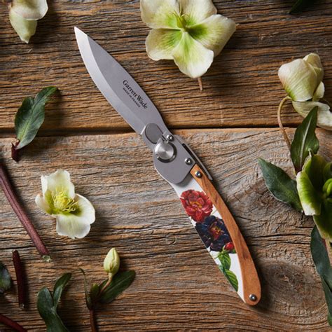 Flower Design Folding Knife Garrett Wade