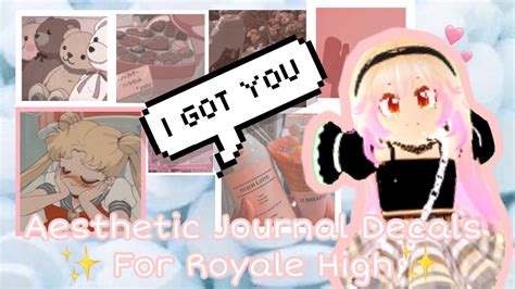 Decal ids/codes for journal profile with pictures (part 2) | royale high journal hey peeps! Decal Id Royale High Journal Codes / Mha Decal Id ...