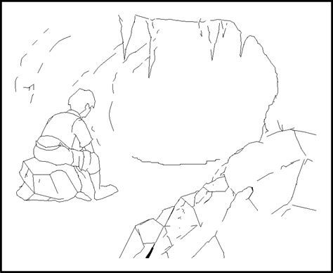 Cave Coloring Pages Sketch Coloring Page