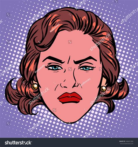 She would be unlikely to advance her interests by sneering contemptuously at the people of her own state. Retro Emoji Wicked Contempt Woman Face Stock Vector ...