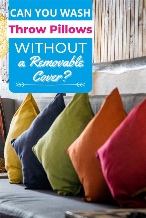 Most pillows are machine washable and can be washed just like your regular laundry. Can You Wash Throw Pillows Without a Removable Cover? in 2021 | Wash pillows, Throw pillows, Pillows